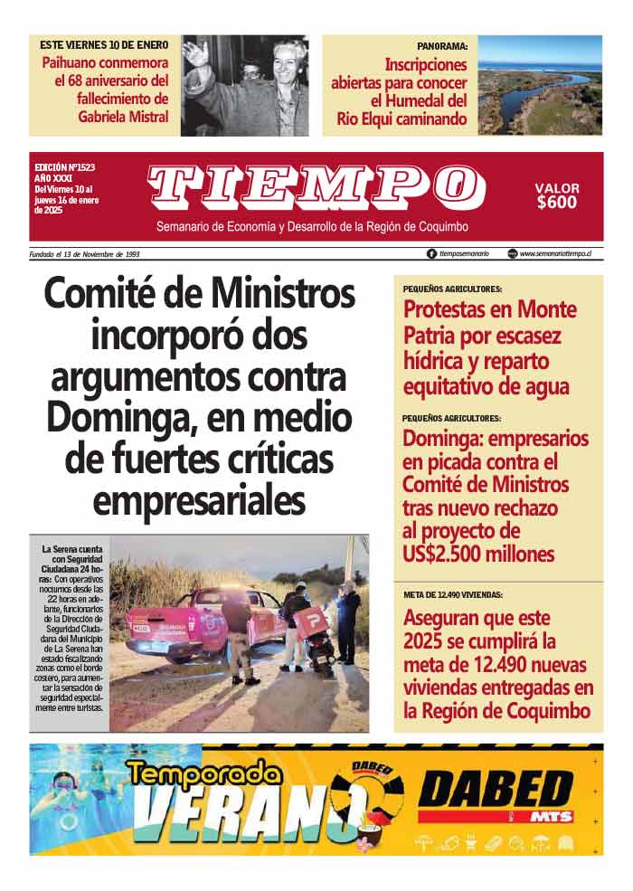 Semanario Tiempo Viernes 10 de Enero de 2025