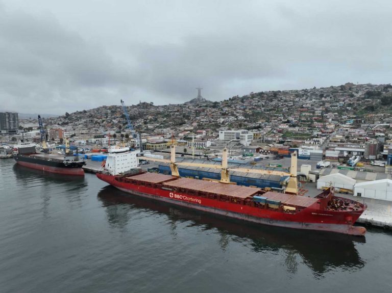 TPC atiende, en simultáneo, a dos embarcaciones que operan con carga sobredimensionada
