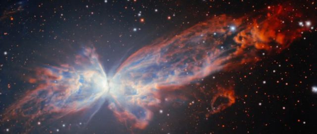 Nebulosa Mariposa, situada entre 2.500 a 3.800 años luz