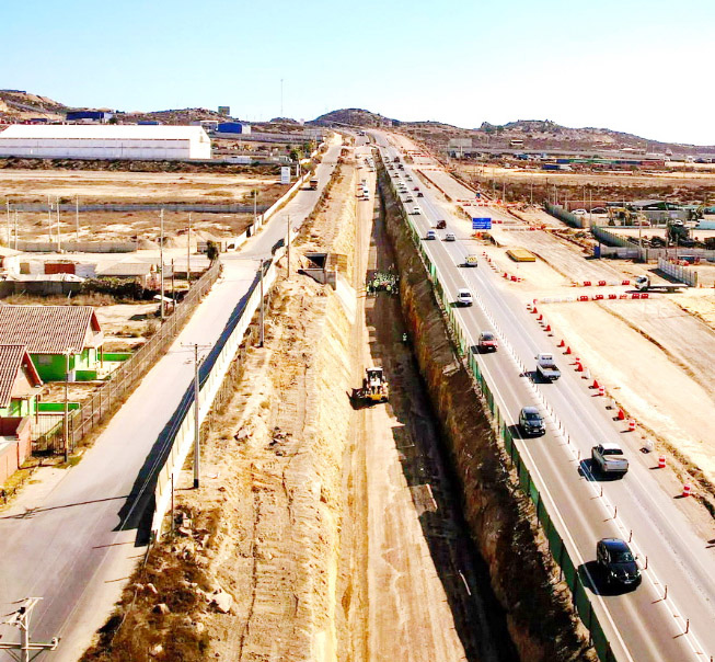 Enlace de avenida Panorámica logra un 38% de avance y buscará mejorar la seguridad vial y conectividad del acceso sur a Coquimbo