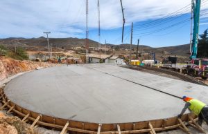 Más de un 80% de avance presenta la construcción del nuevo estanque de Aguas del Valle en Andacollo